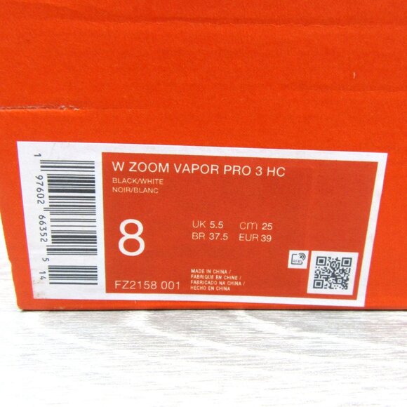 Nike Zoom Vapor Pro 3 HC Black Tennis Shoes Womens Size 8 NEW - Picture 14 of 14